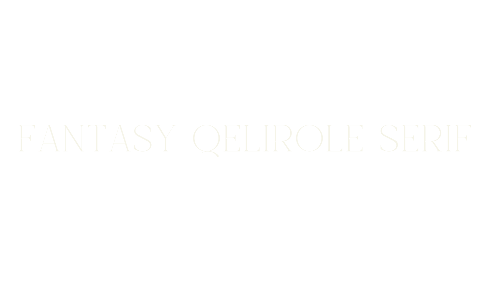 Fantasy Qelirole Serif, serif font preview