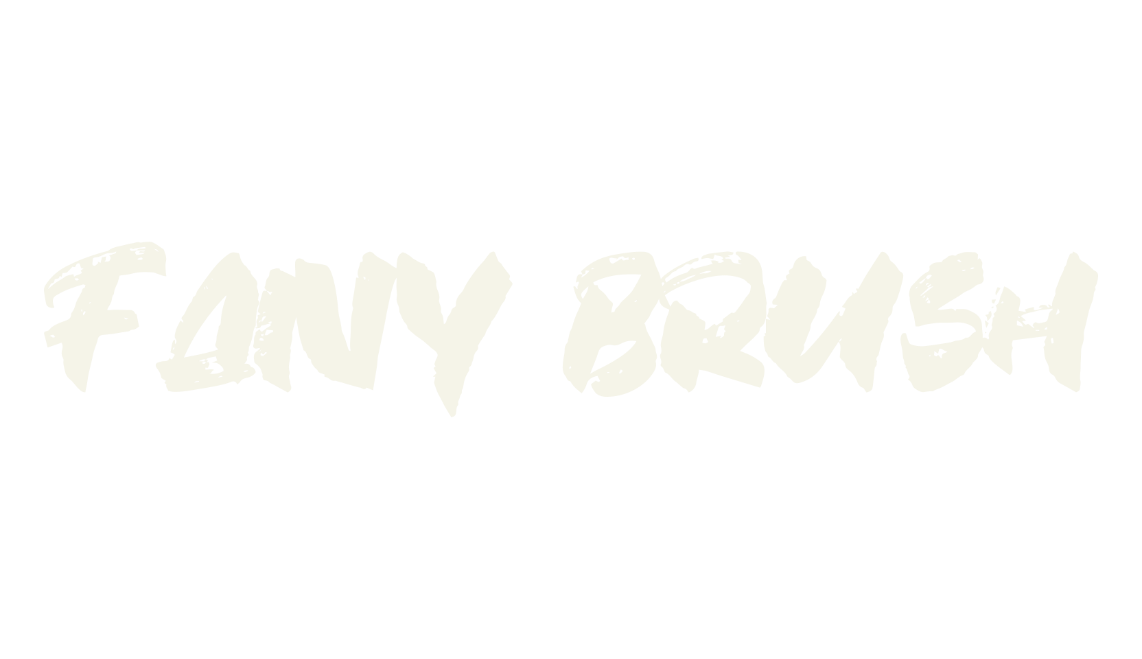 Fany Brush, bold font preview