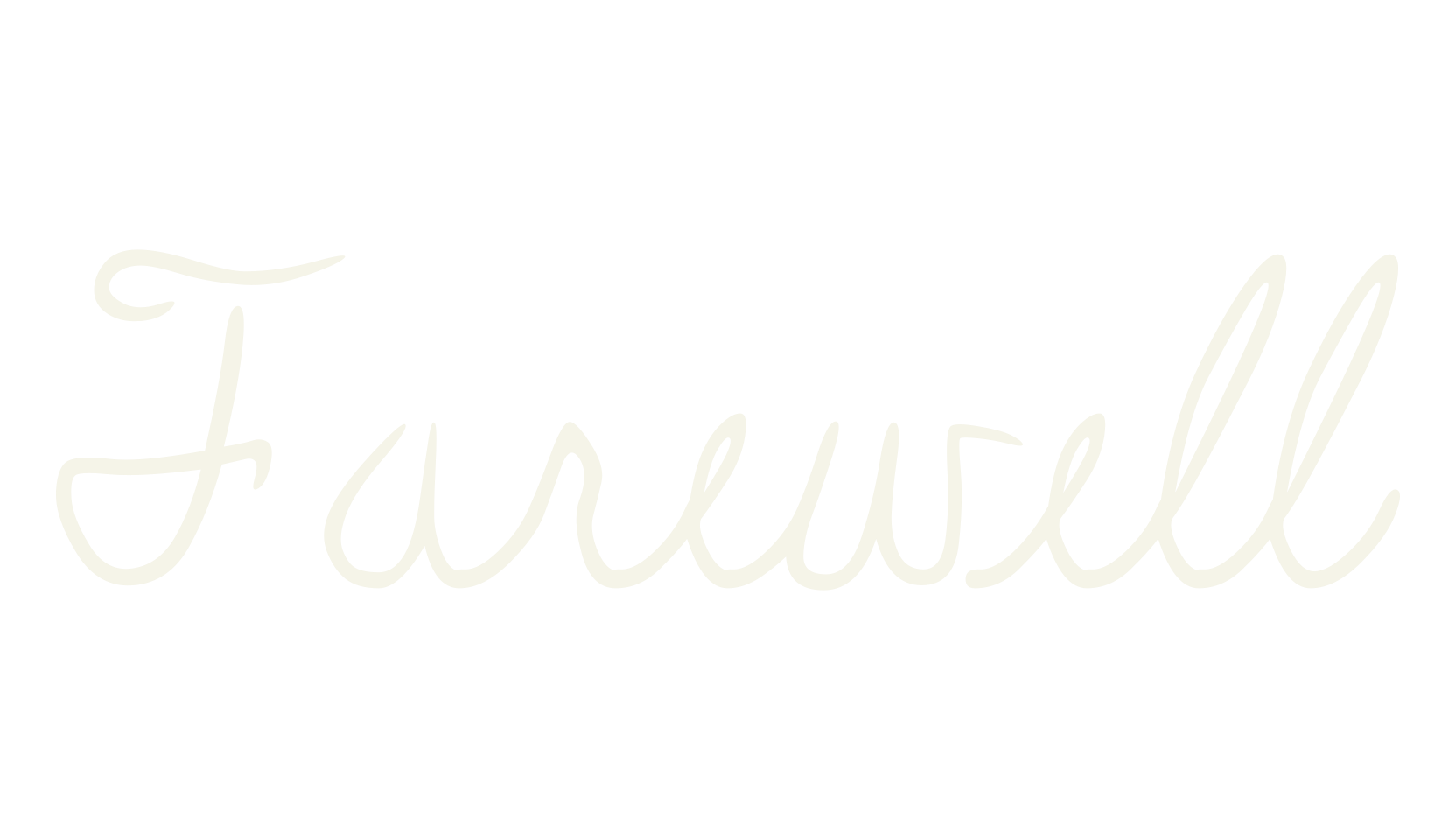 Farewell, handwriting font preview