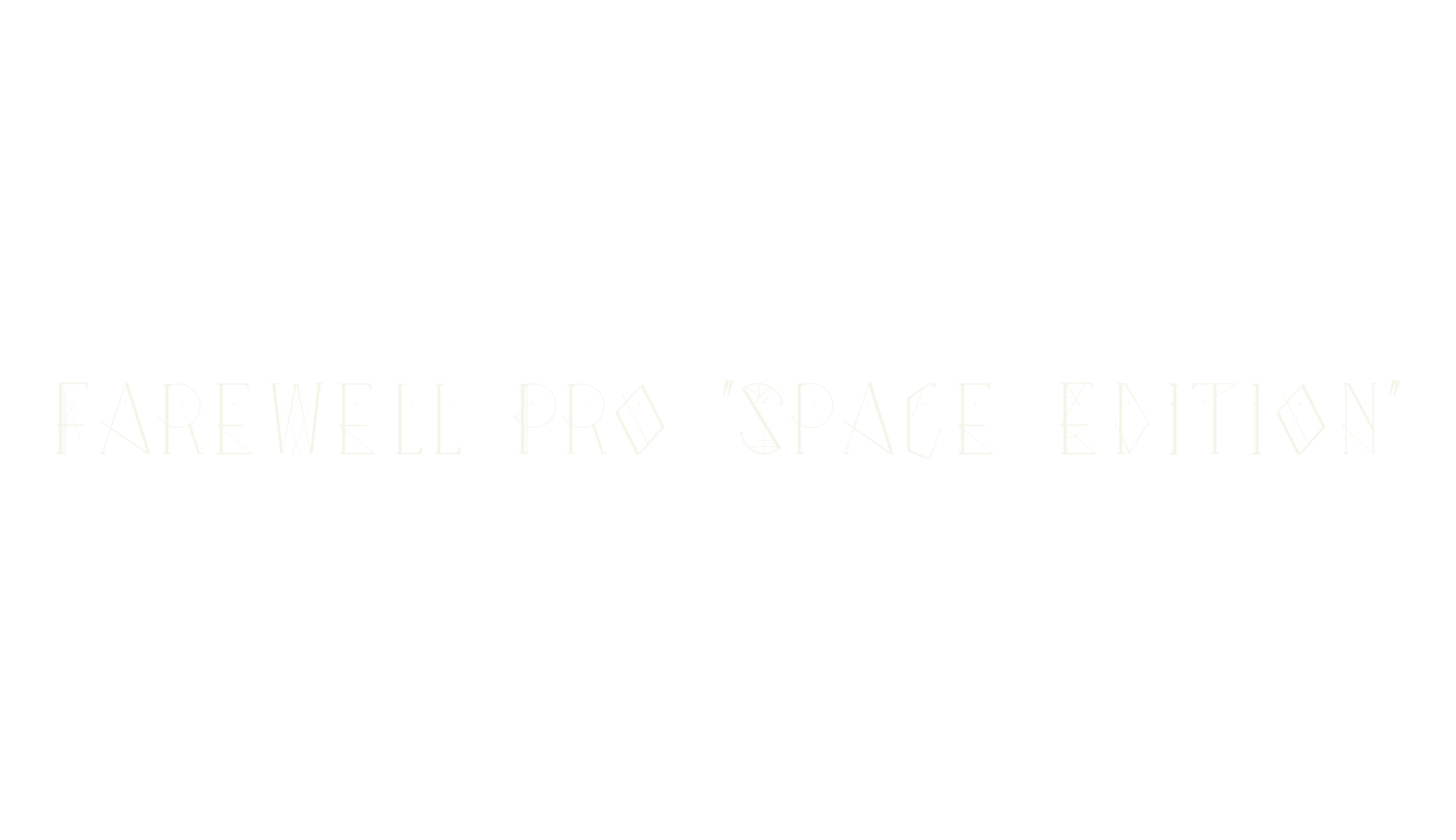 Farewell Pro "Space Edition", space font preview