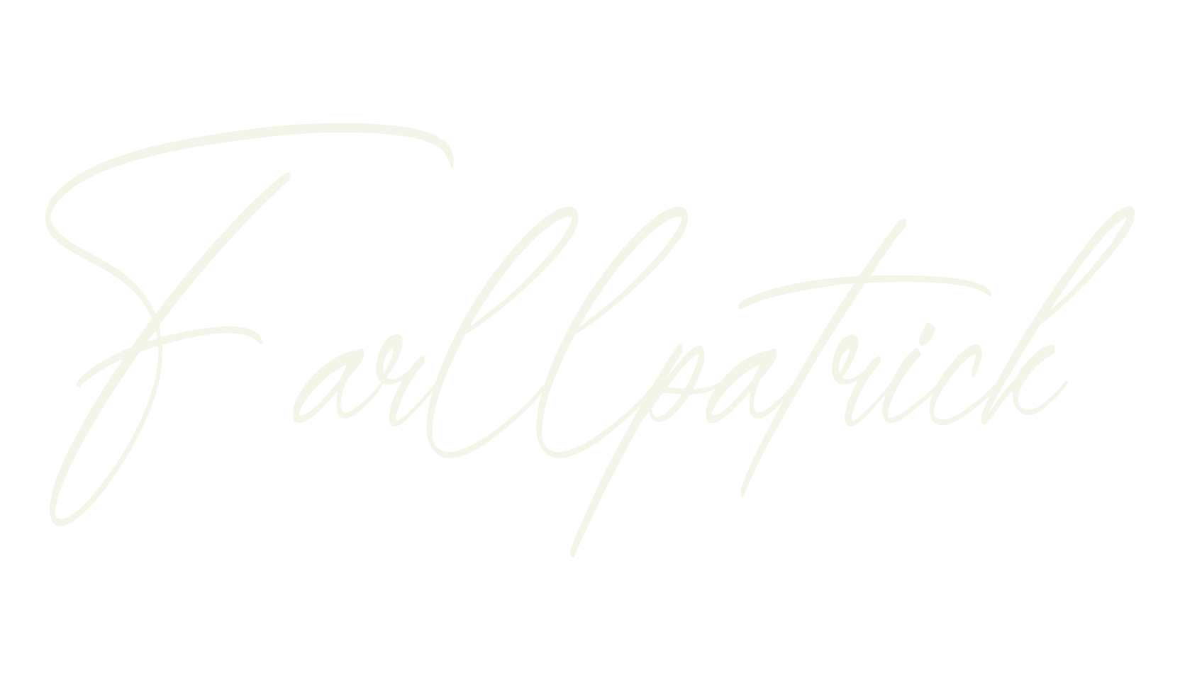 Farllpatrick, script font preview