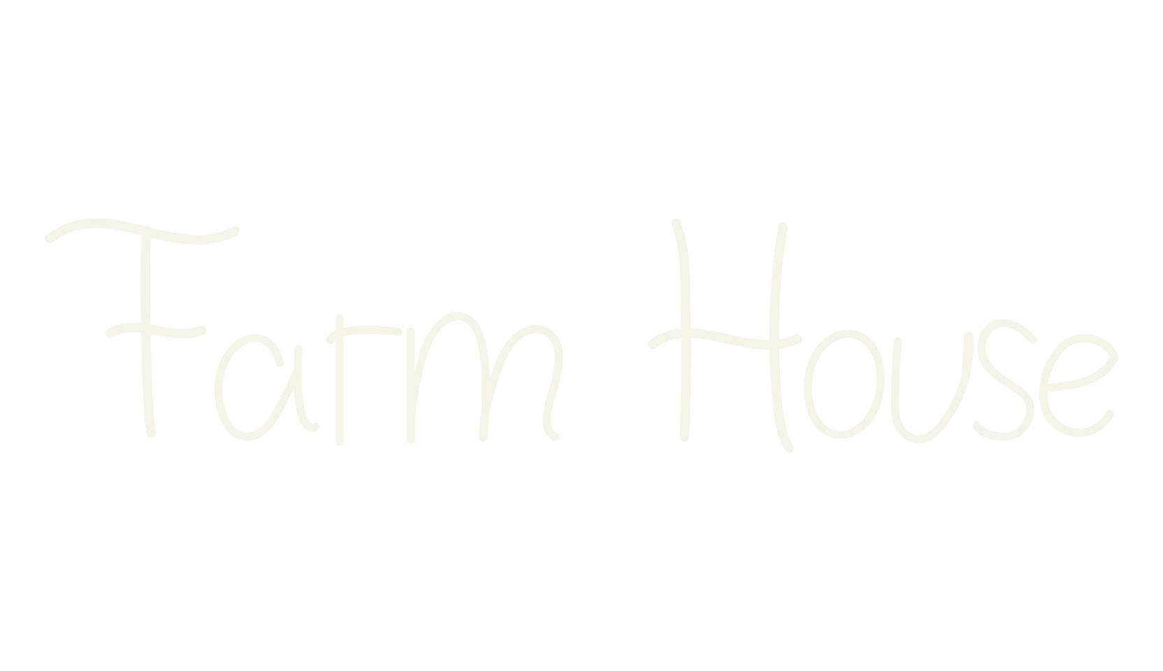 Farm House, handwriting font preview