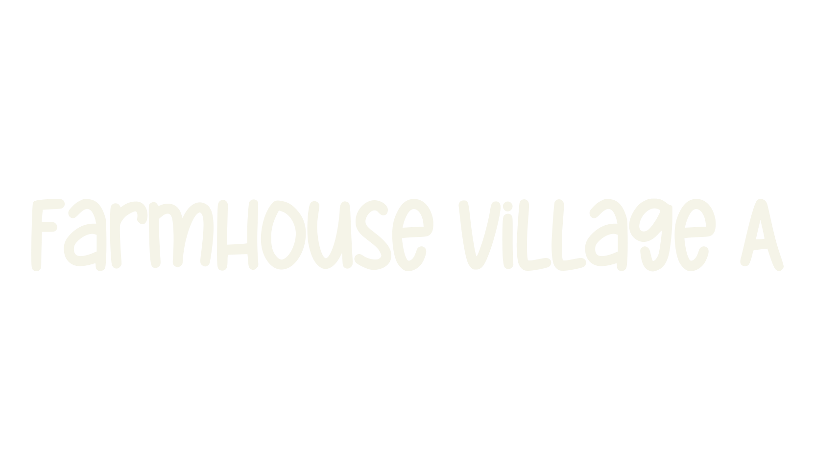 Farmhouse Village A, swash font preview