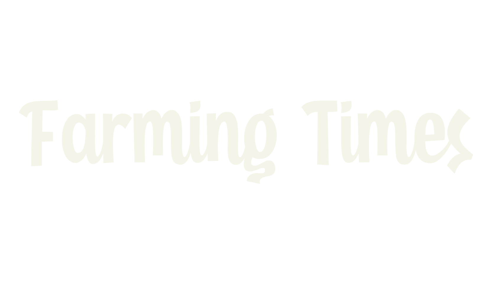 Farming Times, canva font preview