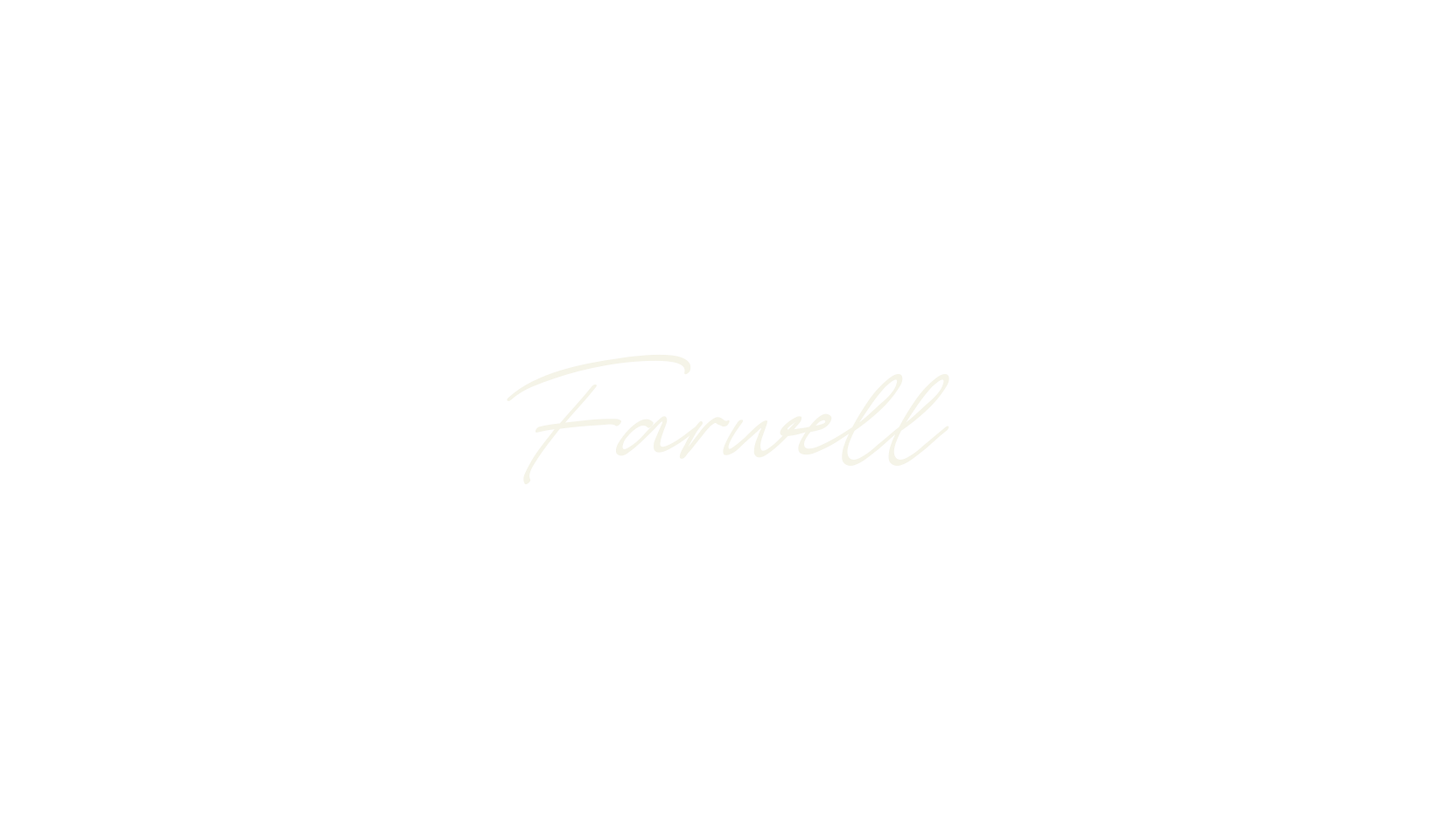 Farwell, script font preview