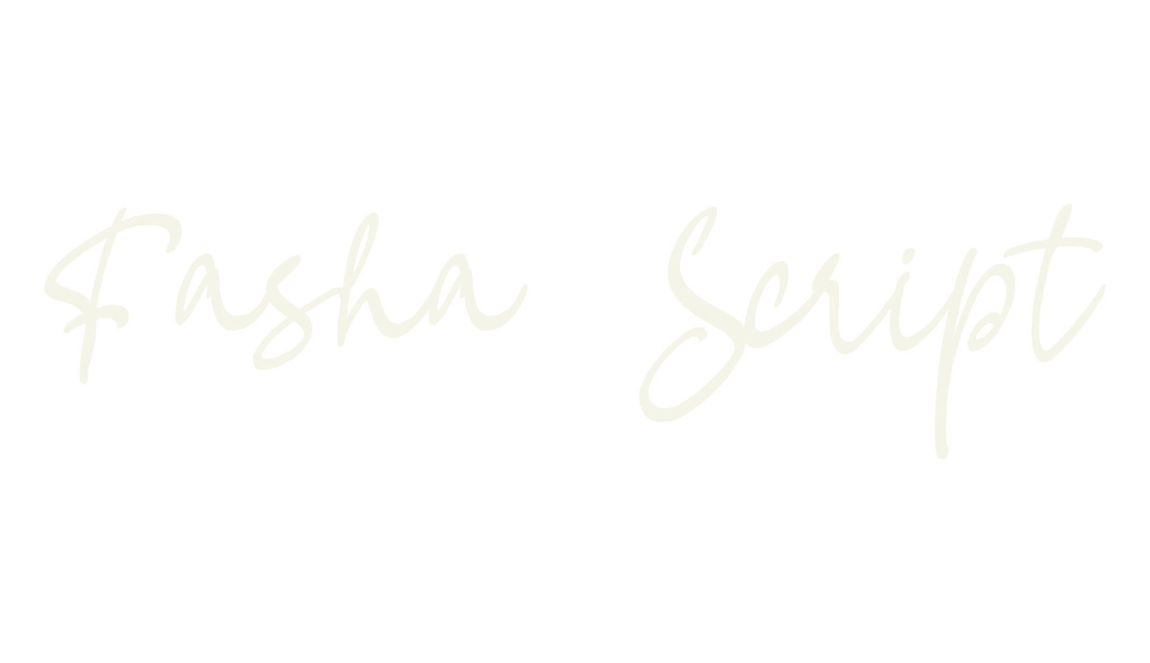 Fasha Script, cursive font preview