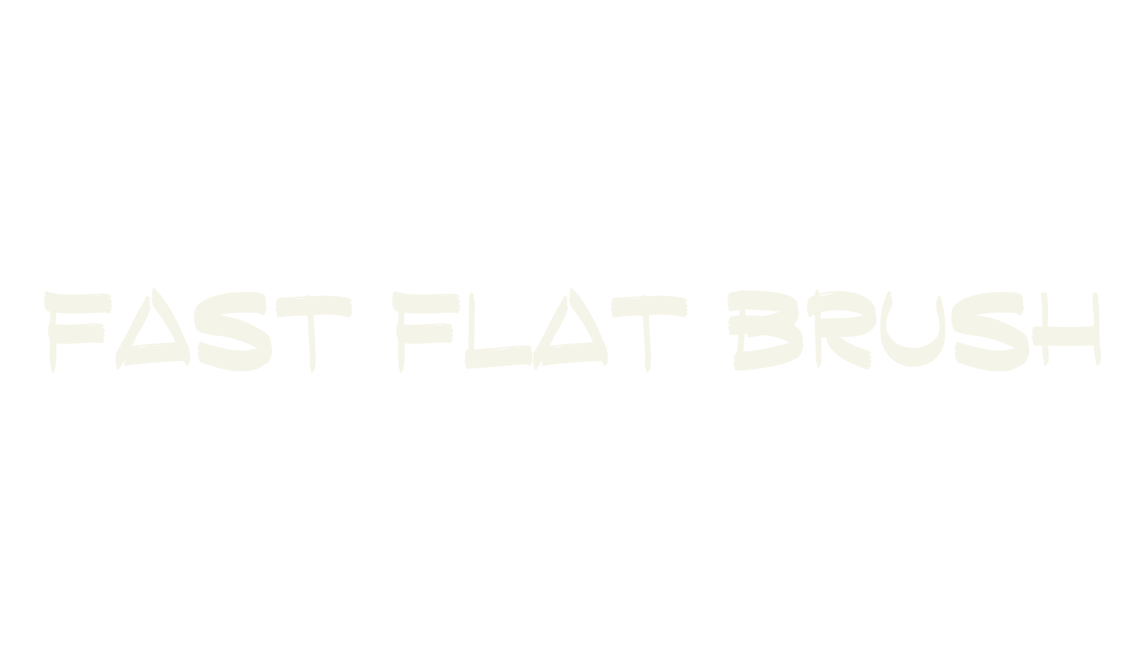 Fast Flat Brush, handwritten font preview