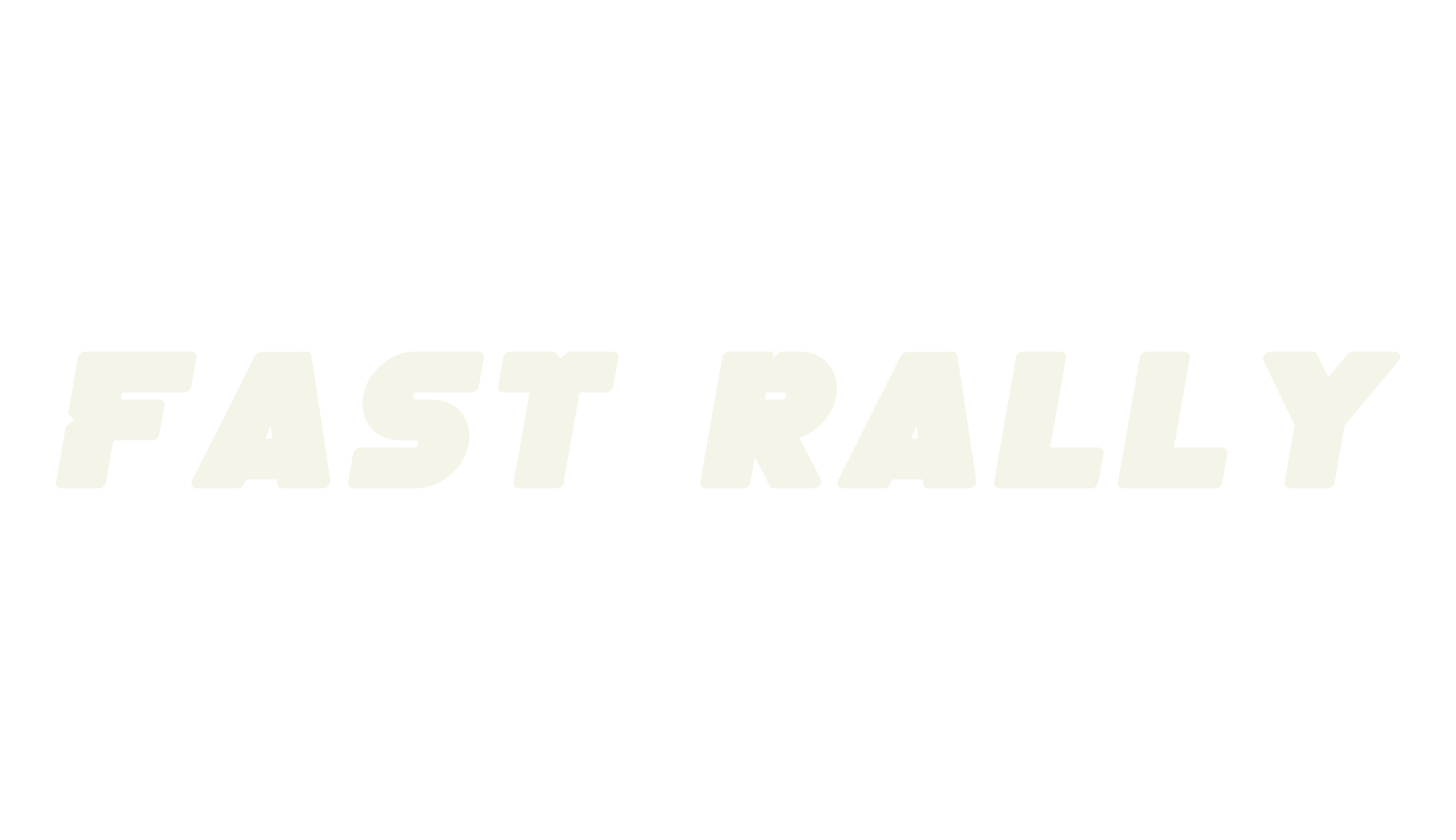 Fast Rally, logo font preview
