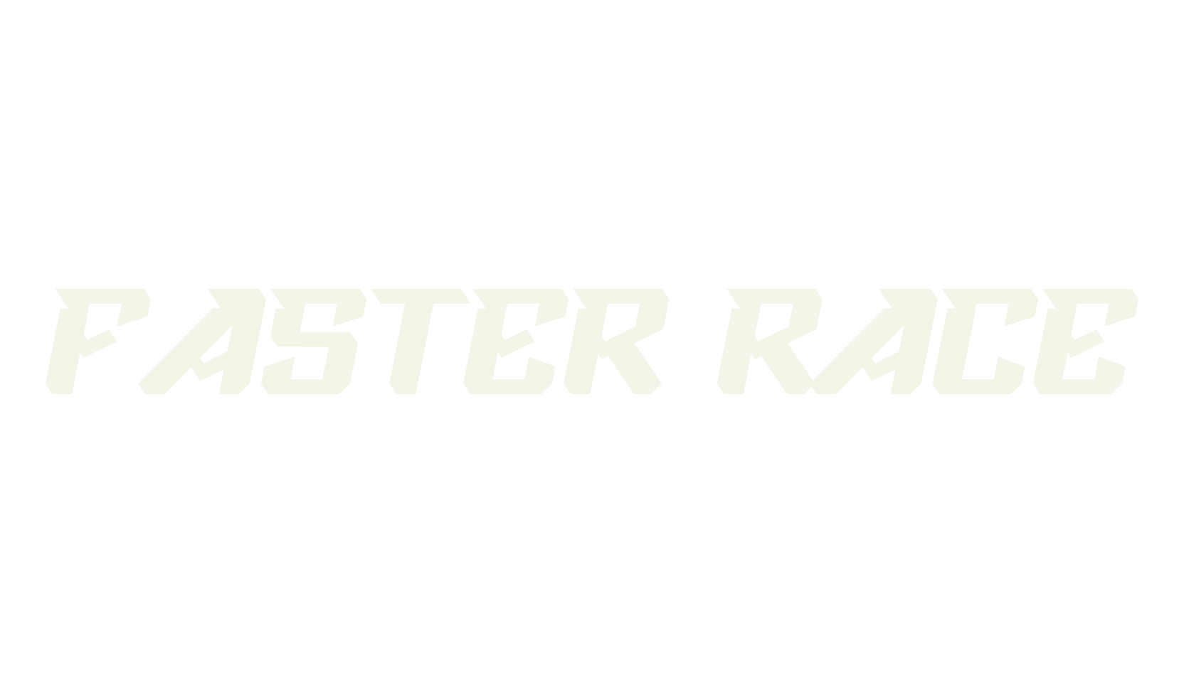 Faster Race, racing font preview