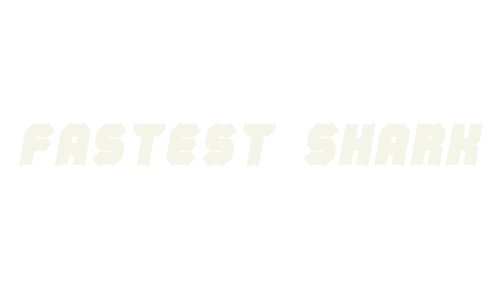 Fastest Shark, racing font preview