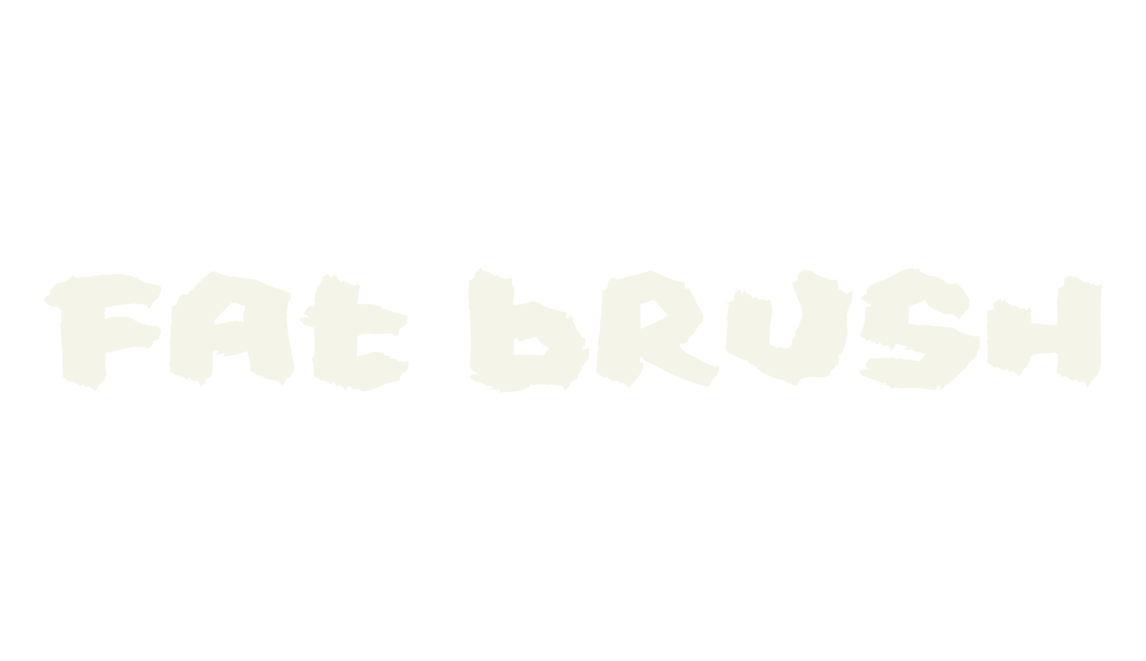 Fat Brush, handwritten font preview