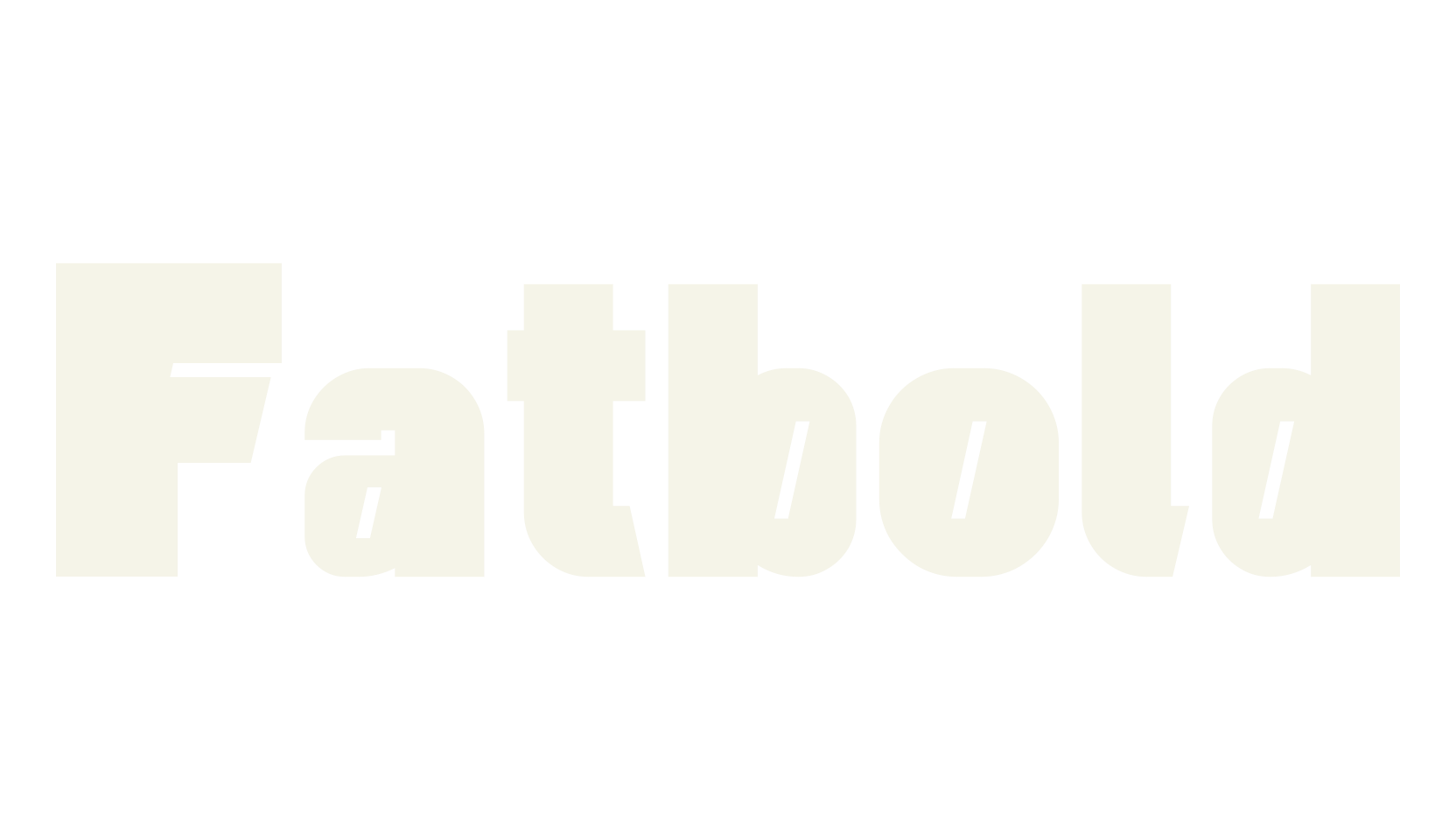 Fatbold, display market font preview
