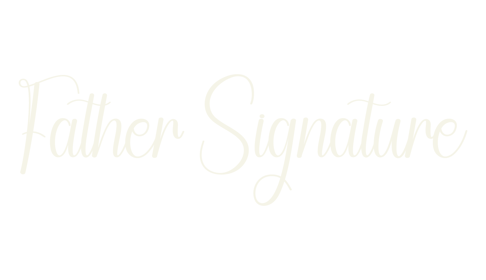 Father Signature, calligraphy font preview