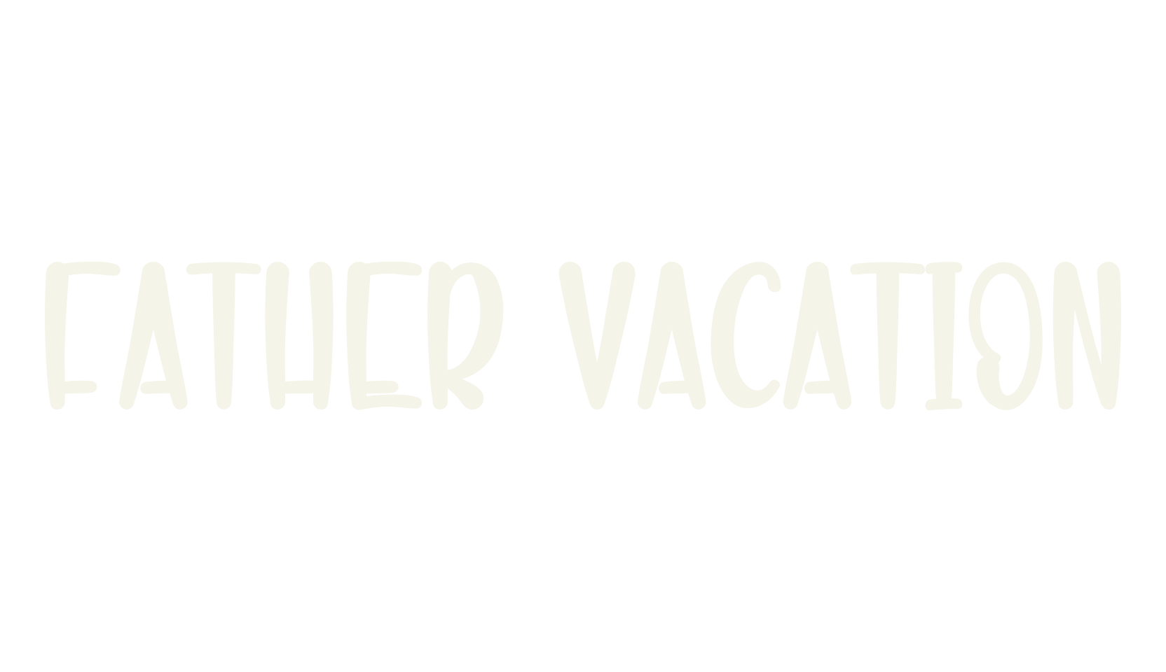 Father Vacation, script font preview