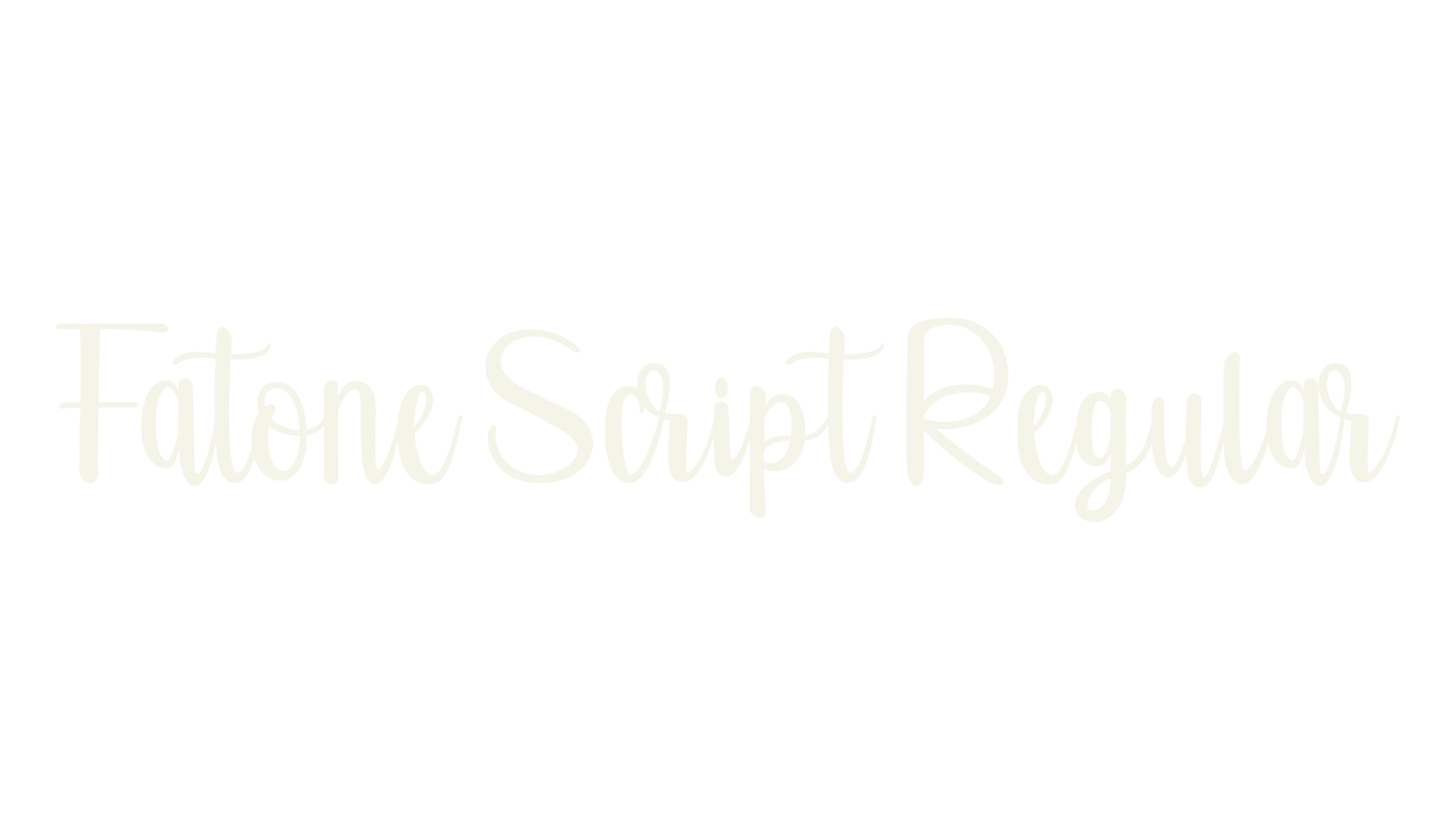 Fatone Script Regular, script font preview