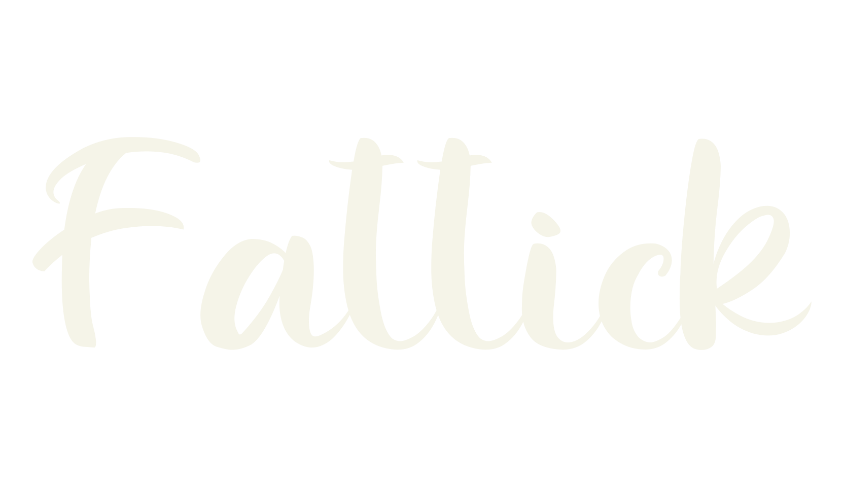 Fattick, cursive font preview