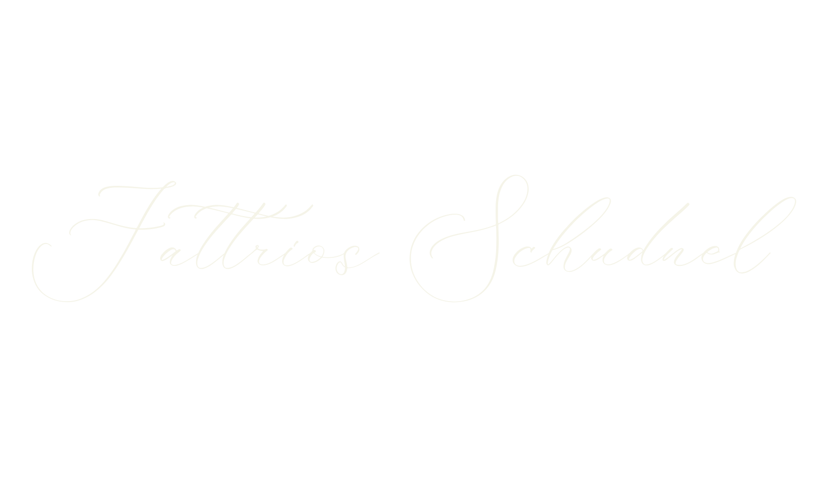 Fattrios Schudnel, script font preview