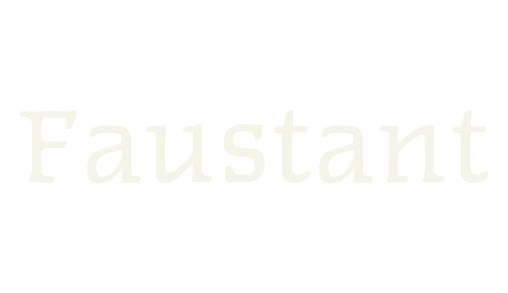 Faustant, serif font preview