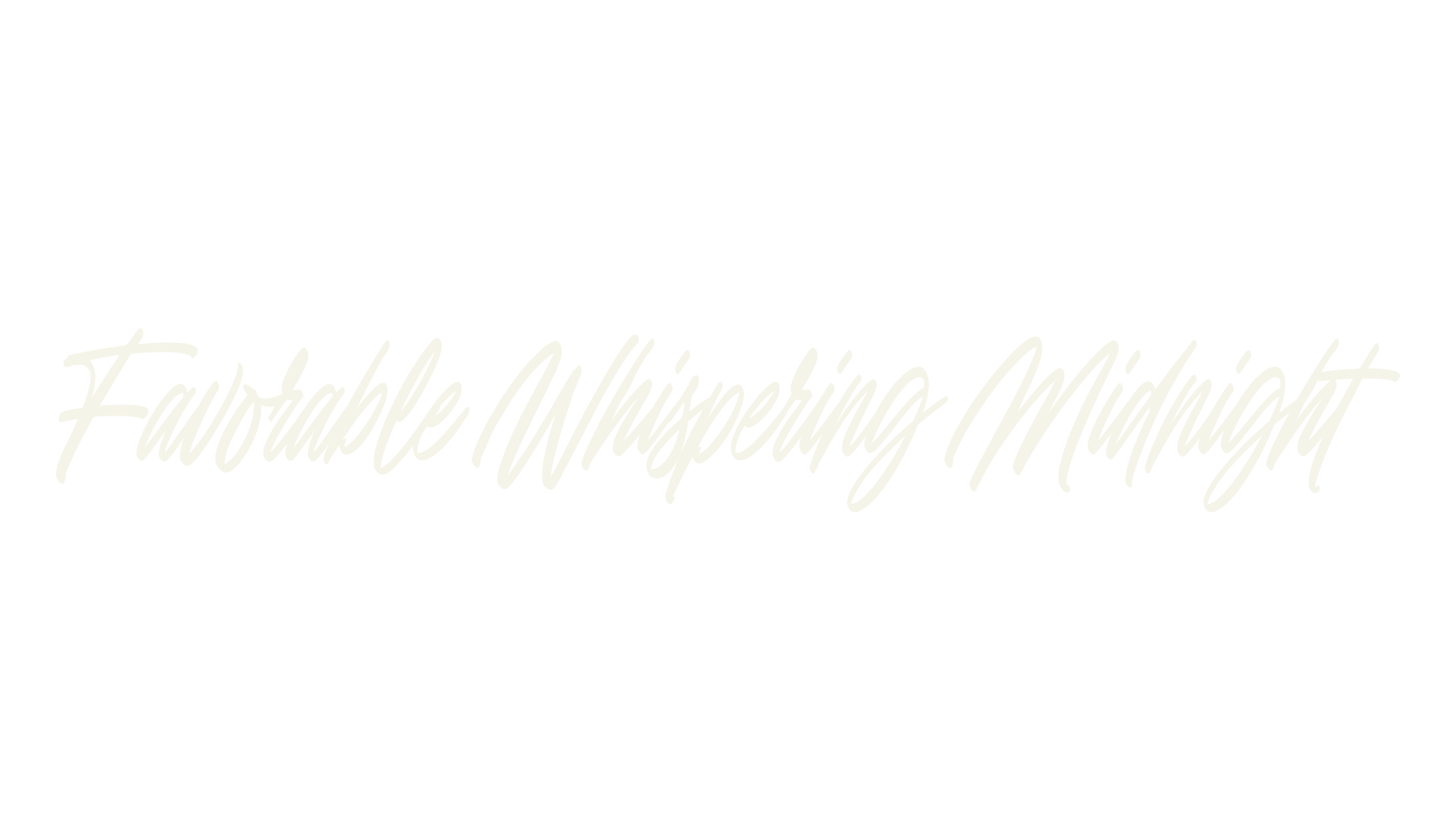 Favorable Whispering Midnight, cursive font preview
