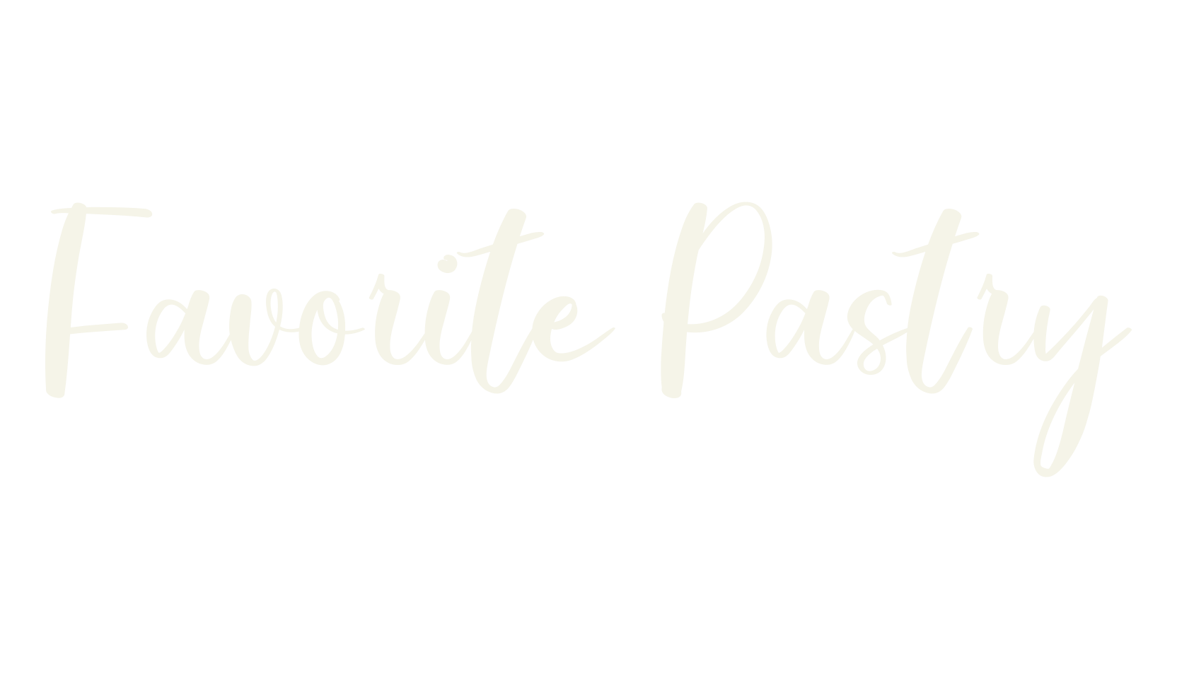Favorite Pastry, handwriting font preview