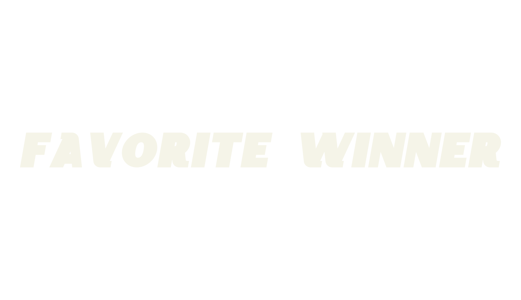 Favorite Winner, bold font preview