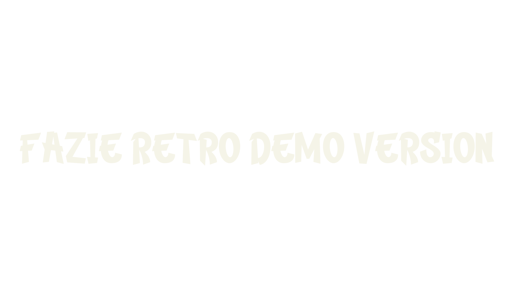 Fazie Retro Demo Version, sans font preview