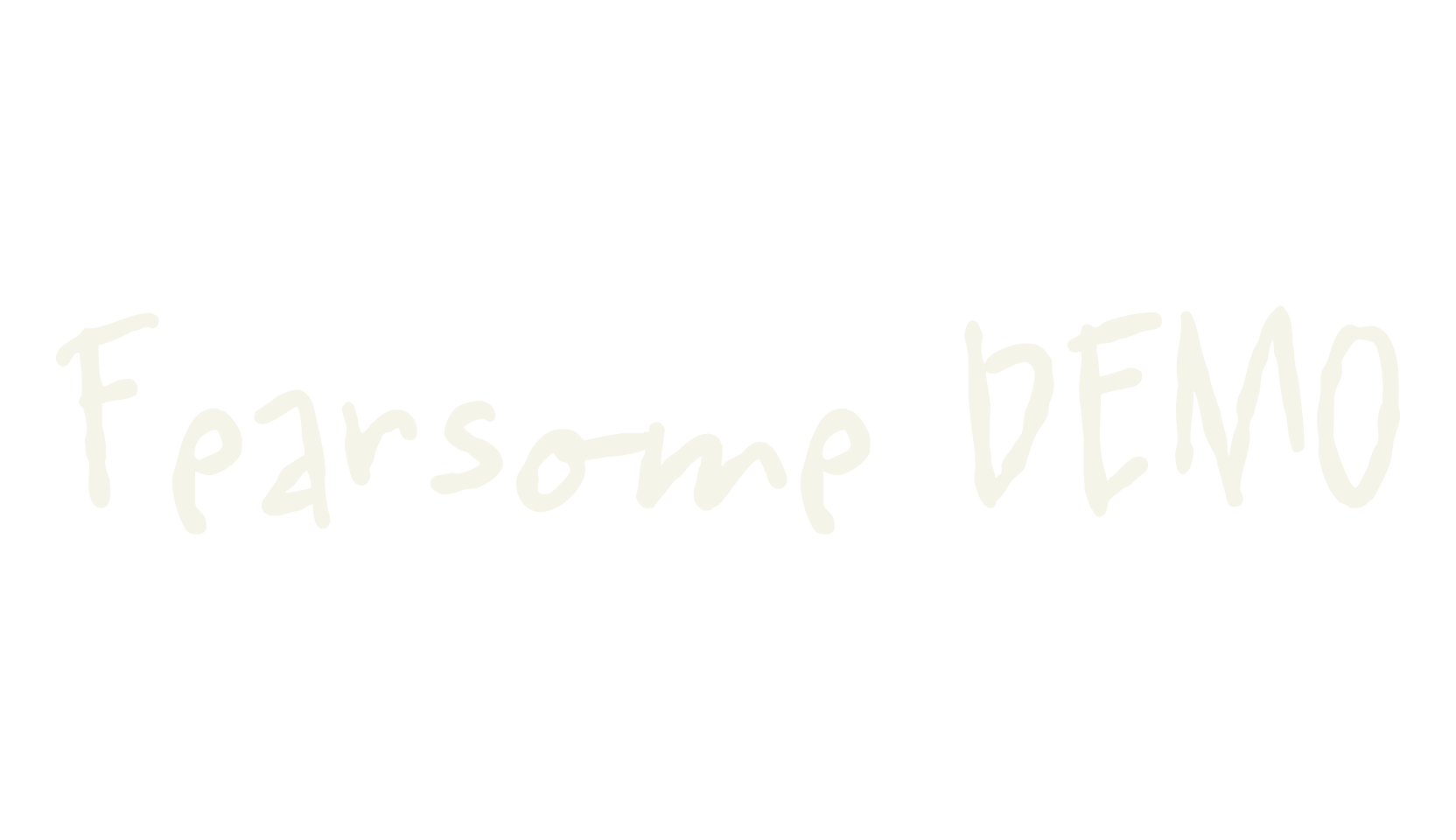 Fearsome DEMO, handwritten font preview