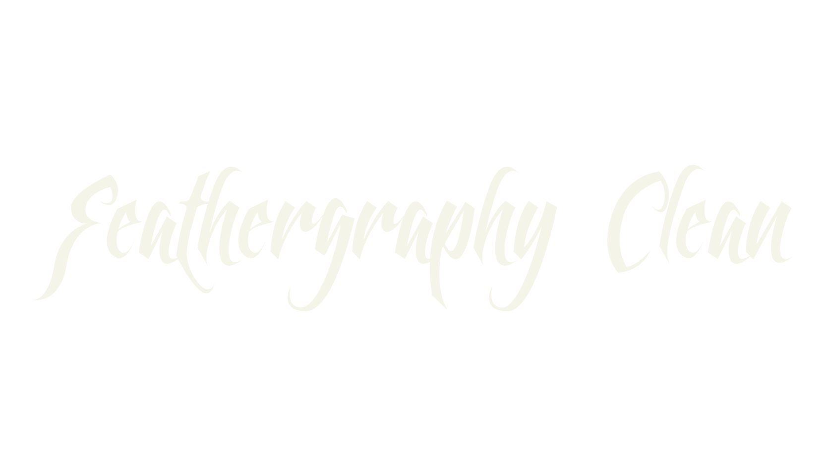 Feathergraphy Clean, fashion script font preview