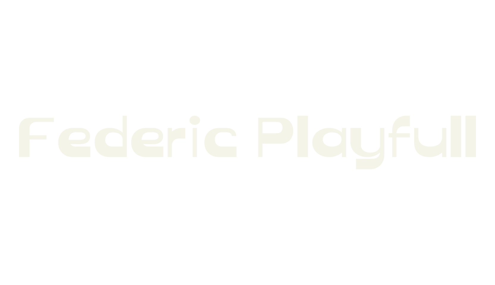 Federic Playfull, logo font preview