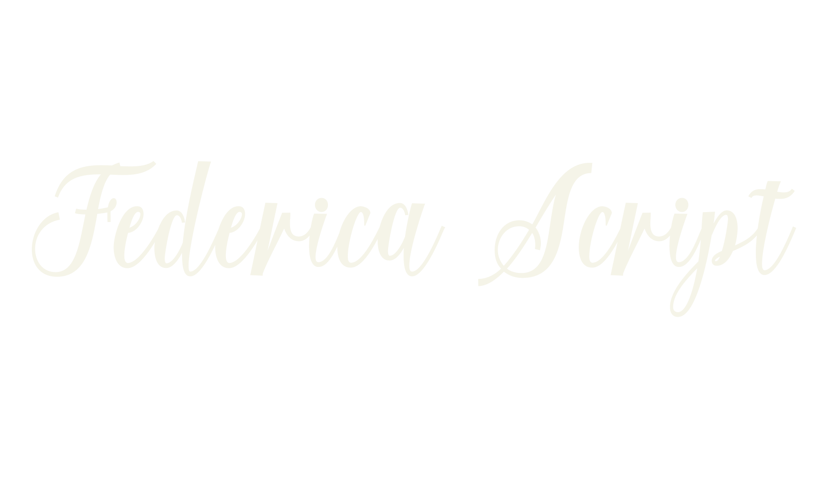 Federica Script, script font preview