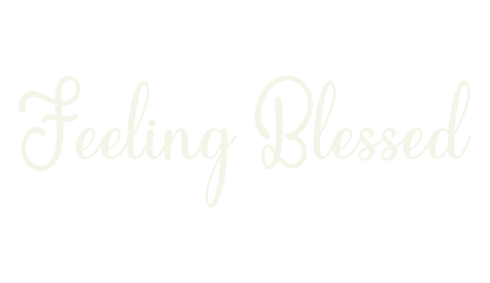 Feeling Blessed, cursive font preview