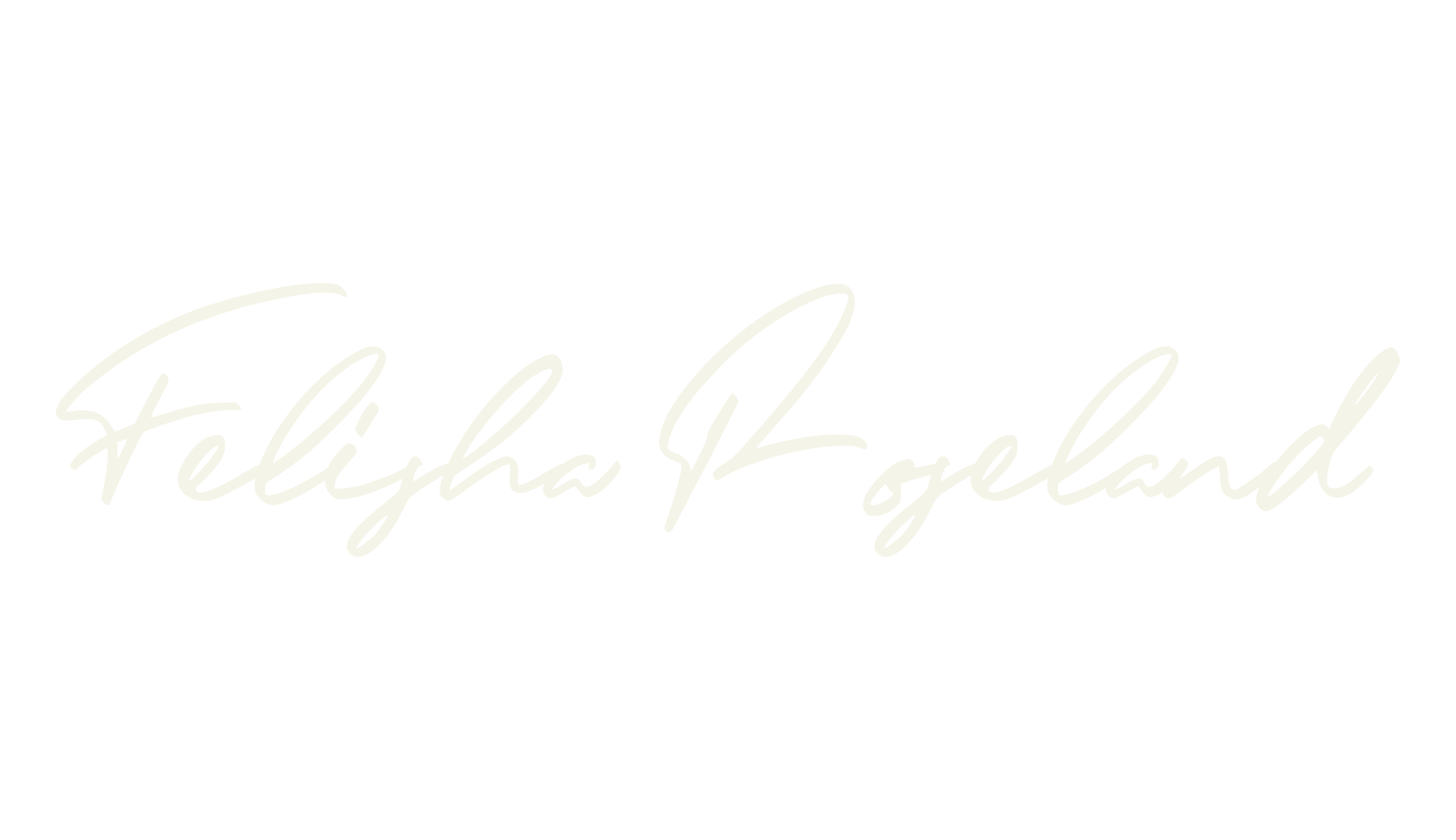 Felisha Roseland, handwritten font preview