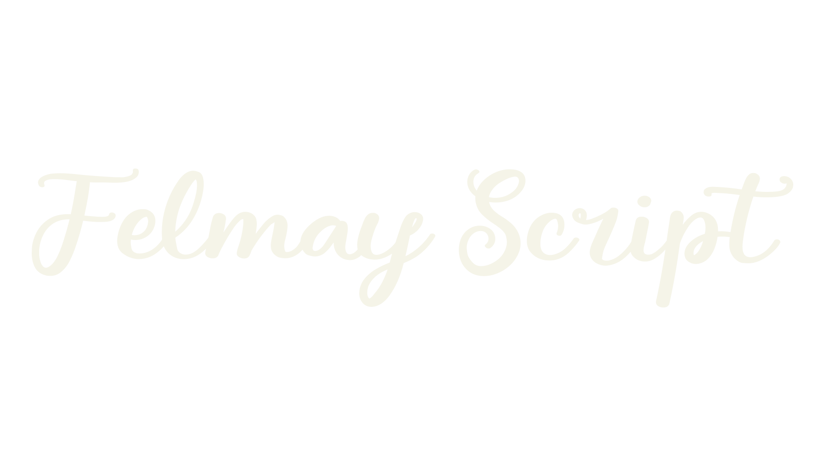Felmay Script, lettering font preview