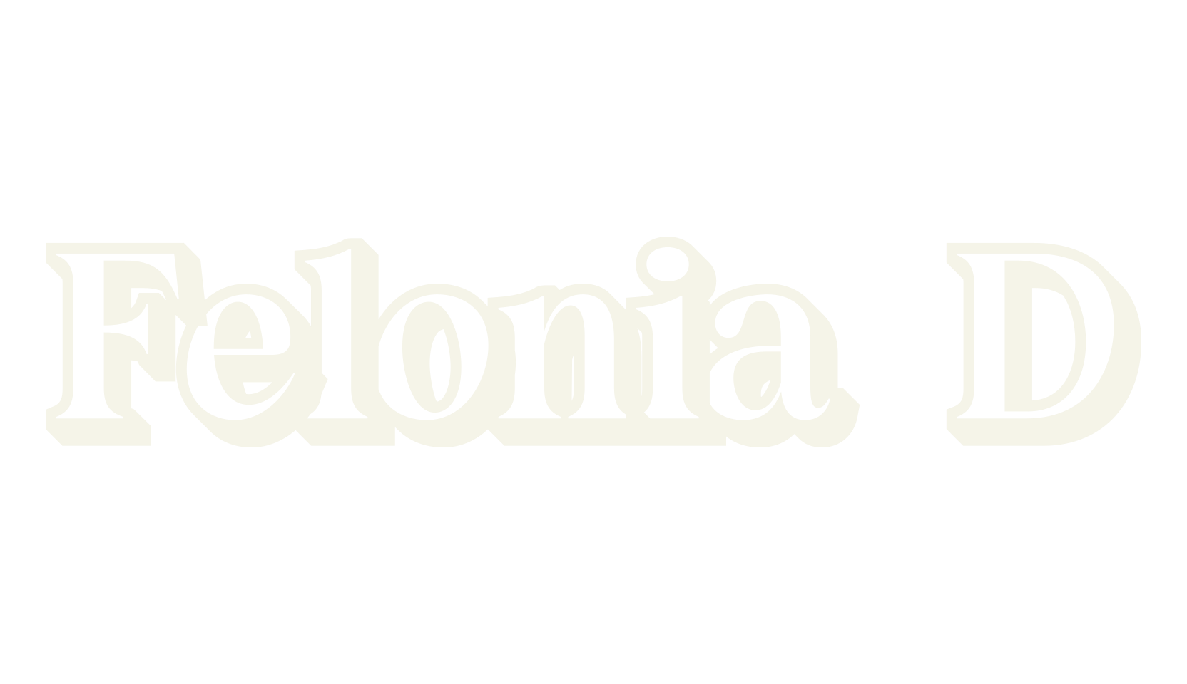 Felonia 3D, 3d font preview