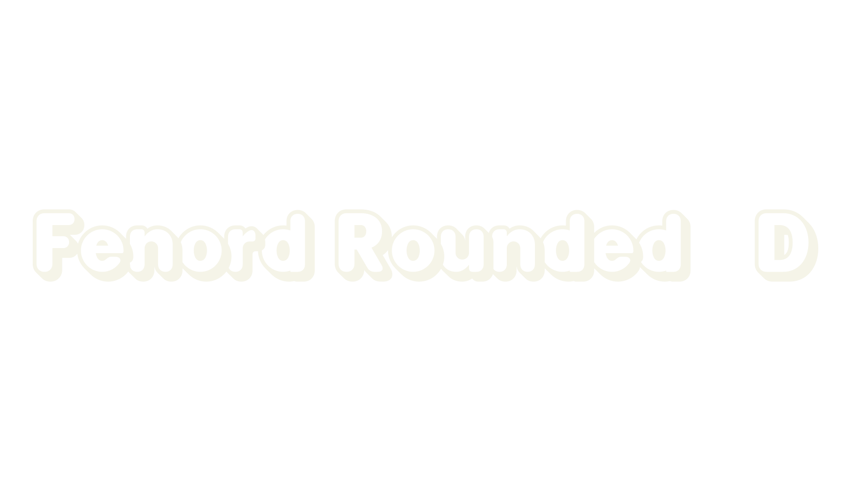 Fenord Rounded 3D, 3d font preview