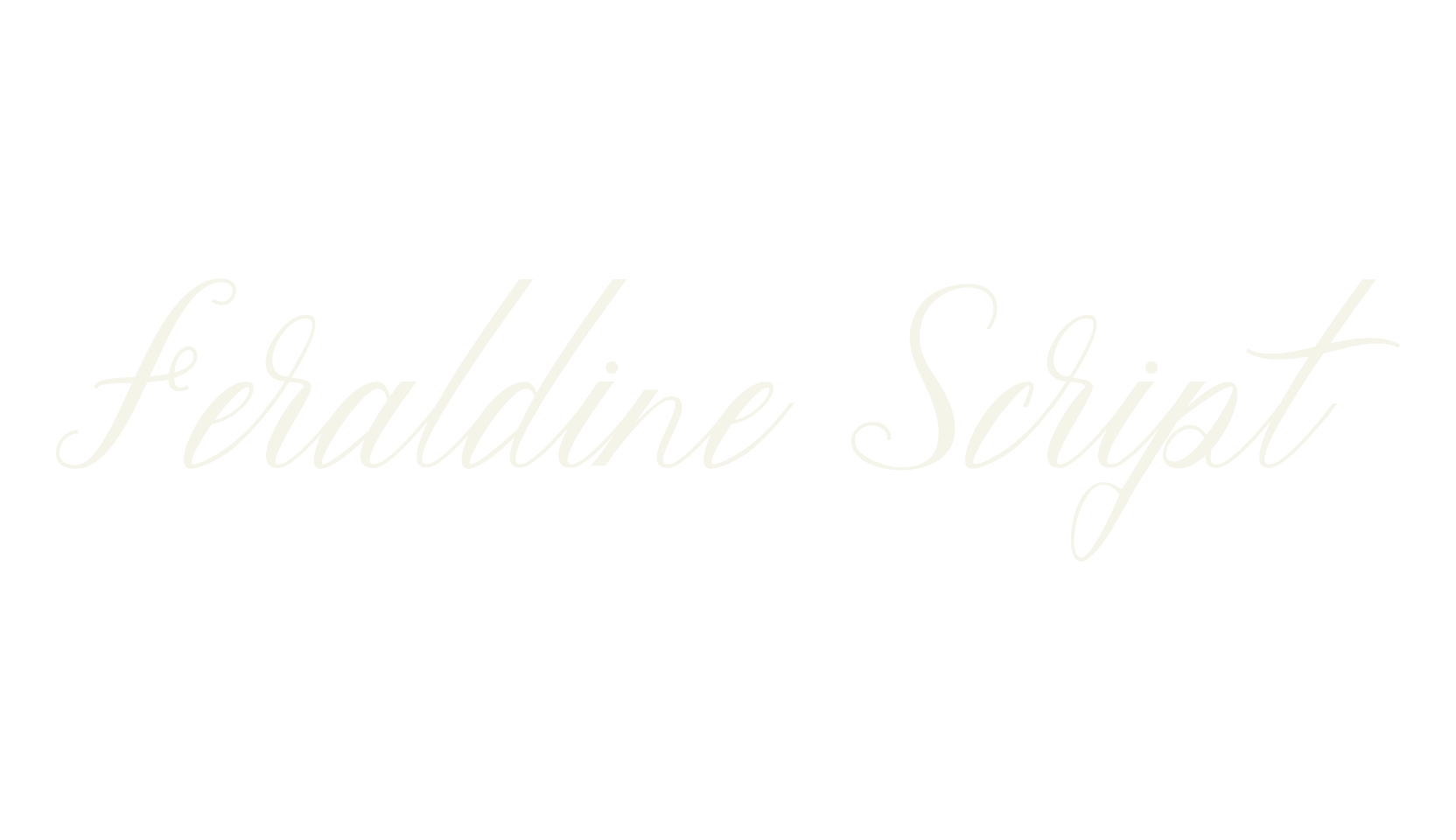 Feraldine Script, cursive font preview