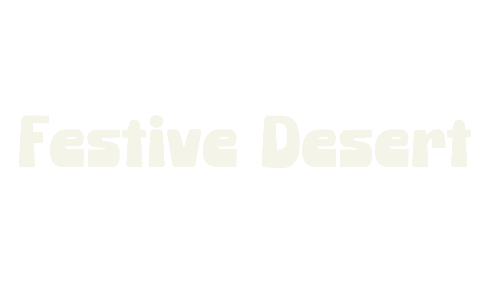Festive Desert, funky font preview