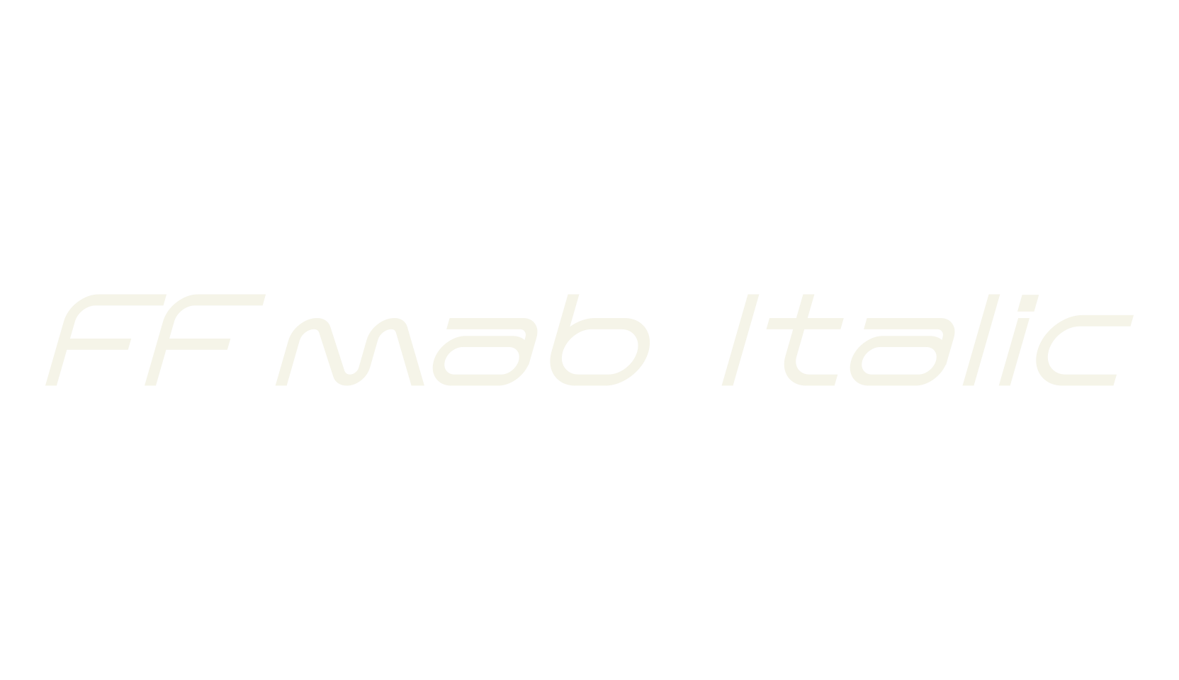 FF mab Italic, science font preview