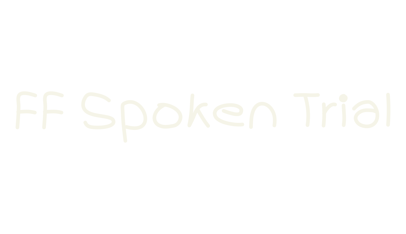 FF Spoken Trial, scribble font preview