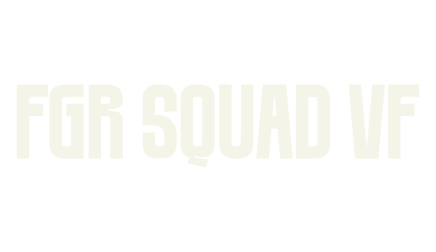 FGR SQUAD VF, digital font preview