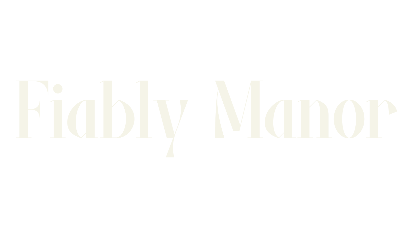 Fiably Manor, modern font preview