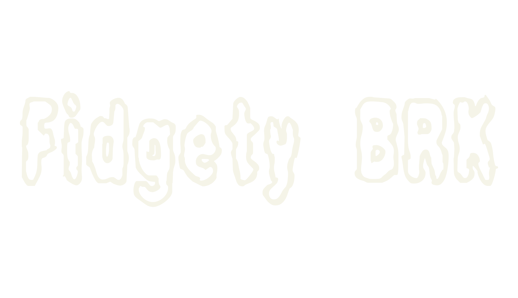 Fidgety BRK, wavy font preview