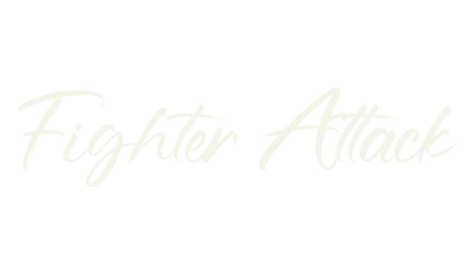 Fighter Attack, brush font preview