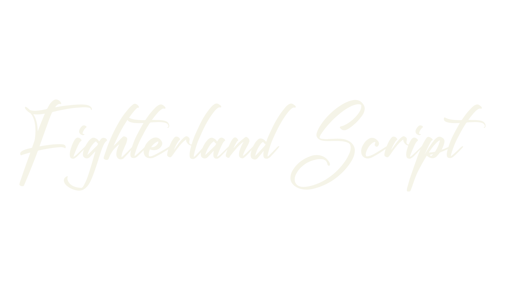 Fighterland Script, script font preview