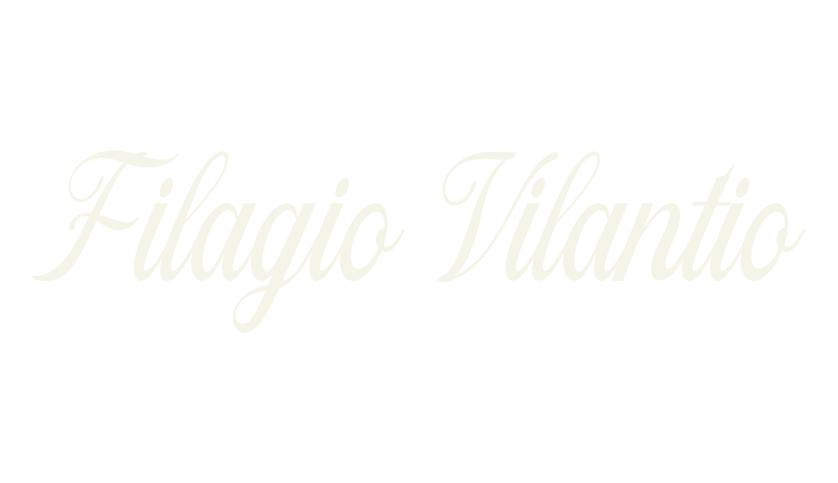 Filagio Vilantio, script font preview