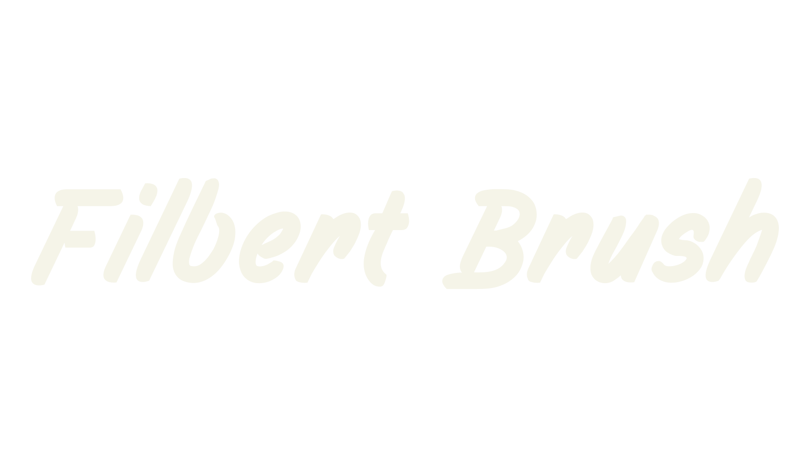 Filbert Brush, fashion script font preview