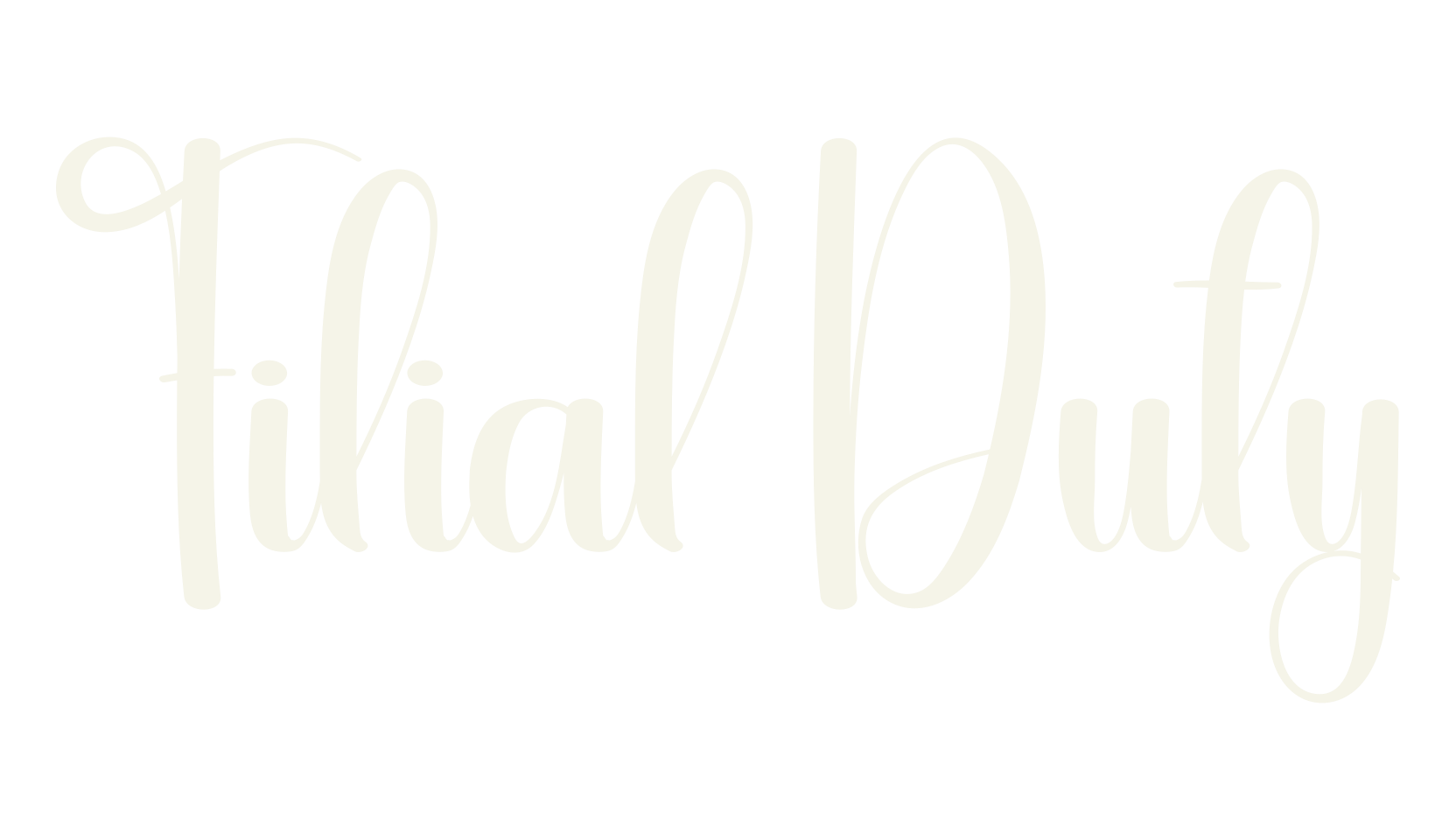 Filial Duty, calligraphy font preview