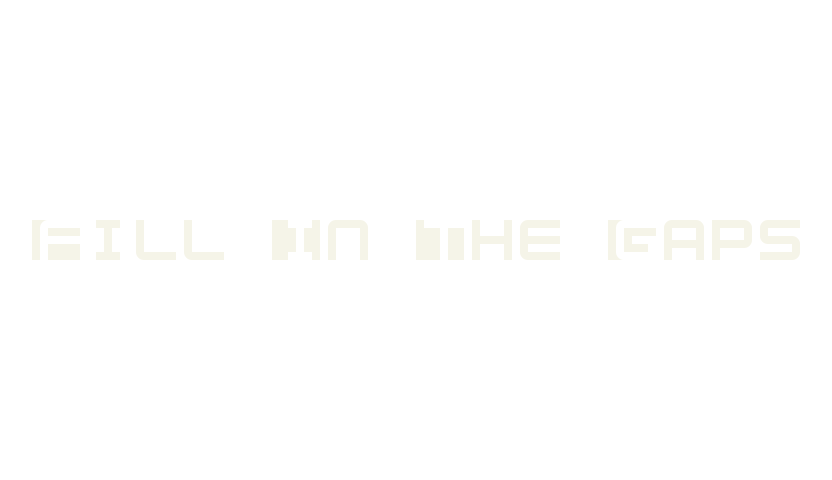 Fill In The Gaps, display market font preview