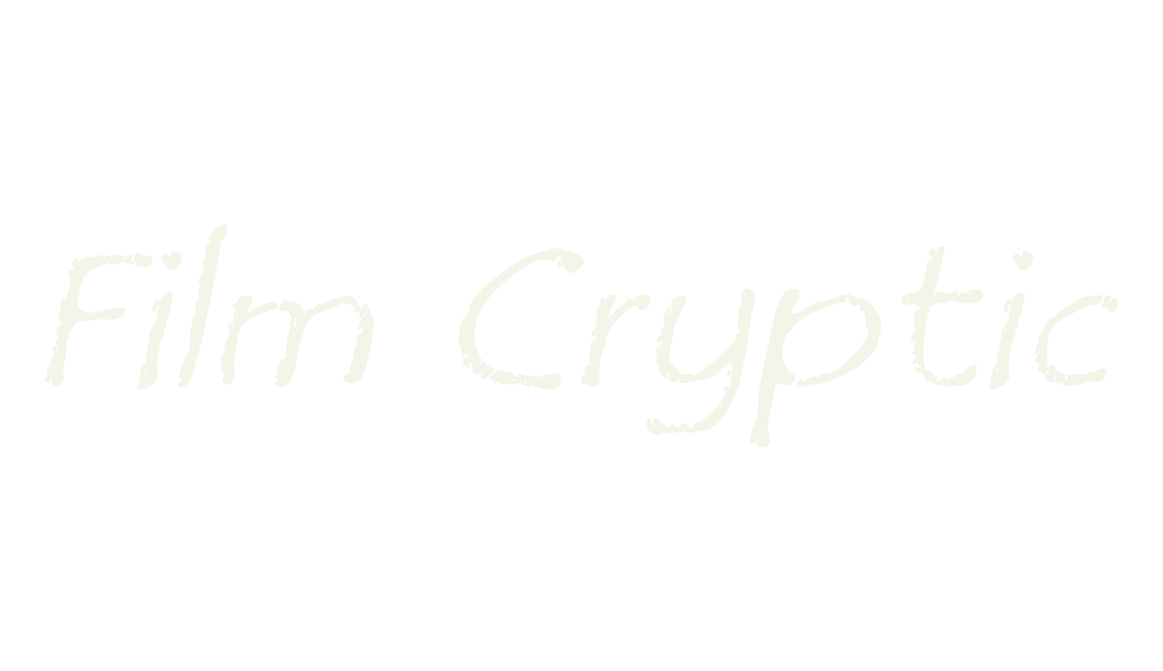 Film Cryptic, handwritten font preview