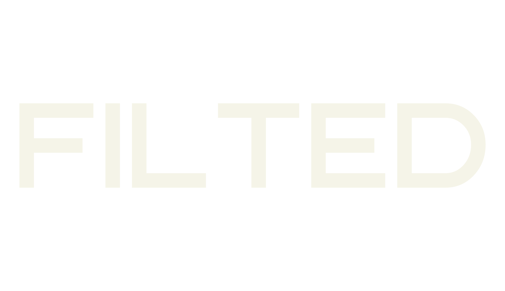 Filted, letter font preview